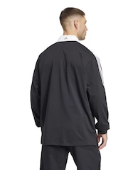 adidas Black All Blacks 2024/25 Heritage Long Sleeve Polo Shirt - Image 2 of 4
