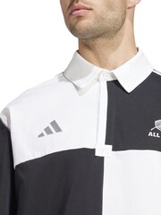 adidas Black All Blacks 2024/25 Heritage Long Sleeve Polo Shirt - Image 3 of 4