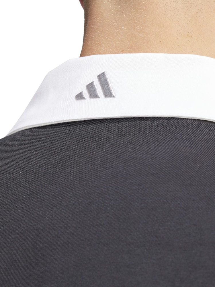 adidas Black All Blacks 2024/25 Heritage Long Sleeve Polo Shirt - Image 4 of 4 adidas Black All Blacks 2024/25 Heritage Long Sleeve Polo Shirt - Image 4 of 4