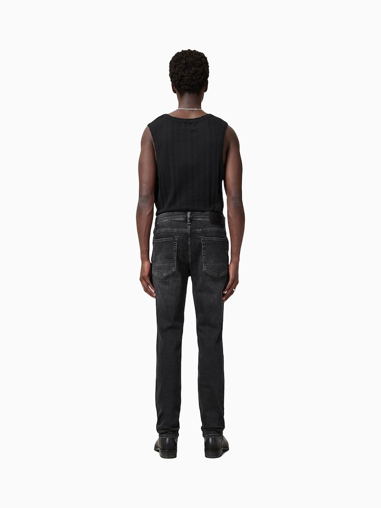 AllSaints Black Sid Blue Skinny Jeans - Image 4 of 10