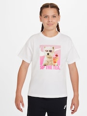 Nike White 100% Cotton Sportswear T-Shirt - Image 1 of 3