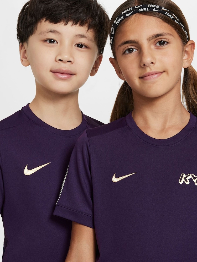 Nike Grand Purple Kylian Mbappe Academy 25 Dri-FIT Football T-Shirt - Image 6 of 10