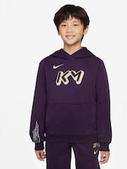 Nike Grand Purple Kylian Mbappe Club Fleece Football Hoodie - Image 1 of 3