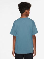 Nike Smokey Blue 100% Cotton Sportswear T-Shirt - Image 2 of 3