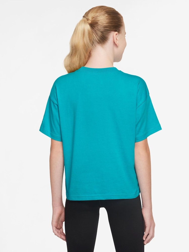 Nike Cactus Blue Boxy Varsity Graphic Print T-Shirt - Image 2 of 3