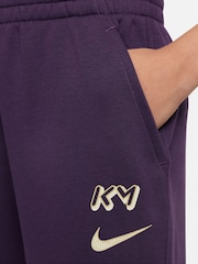 Nike Grand Purple Kylian Mbappe Club Fleece Football Joggers - Image 3 of 3