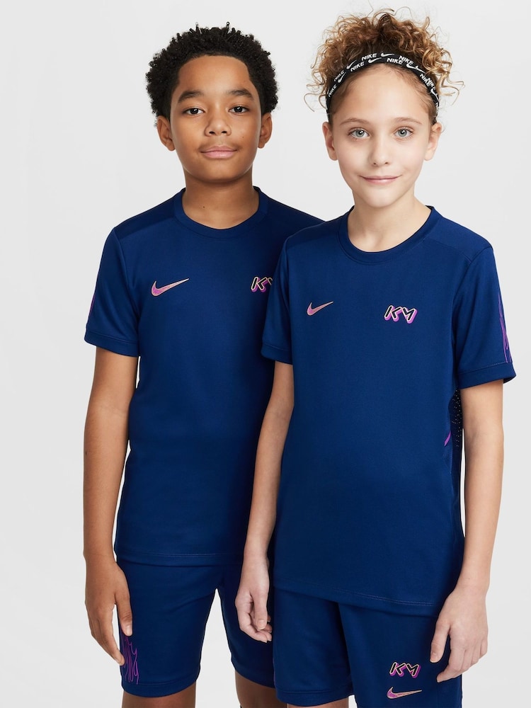 Nike Blue Void Kylian Mbappe Academy 25 Dri-FIT Football T-Shirt - Image 3 of 10