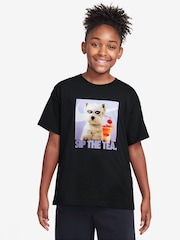 Nike Black 100% Cotton Sportswear T-Shirt - Image 1 of 3