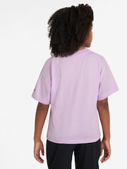 Nike Doll Lilac Boxy Varsity Graphic Print T-Shirt - Image 2 of 3