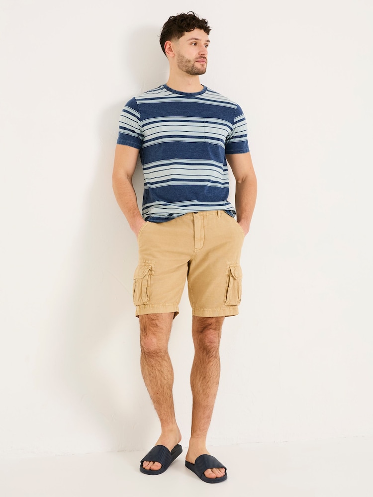 Pedra - FATFACE Linen Shorts cargo de algodão - Imagem 1 de 5