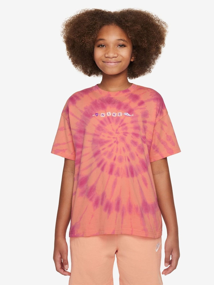 Nike Apricot Orange Sportswear 100% Cotton T-Shirt - Image 1 of 3