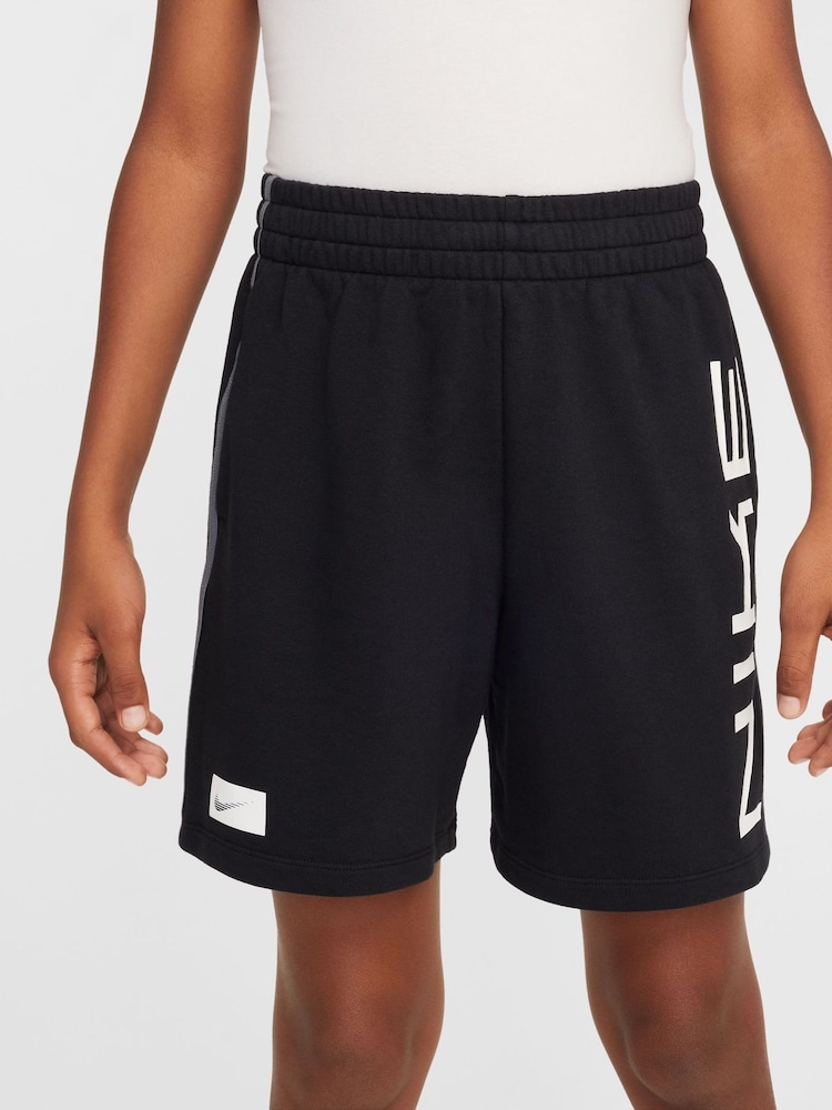 Nike Black Multi Dri-FIT Fleece Shorts - Image 1 of 4