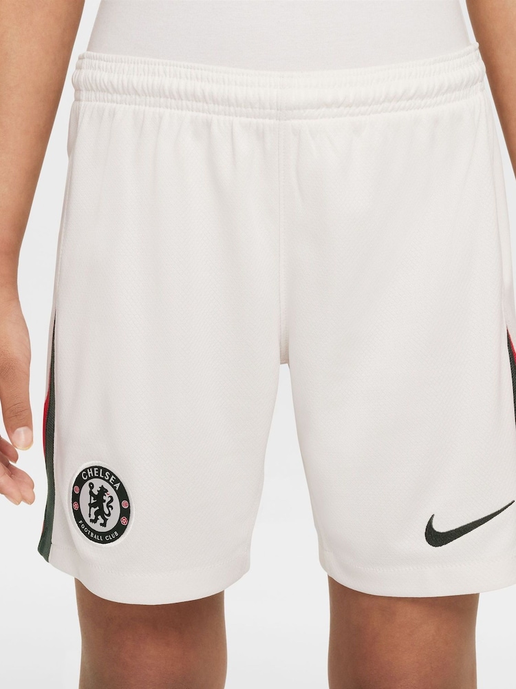Nike White Chelsea FC Away Stadium Football Shorts - Image 2 of 8