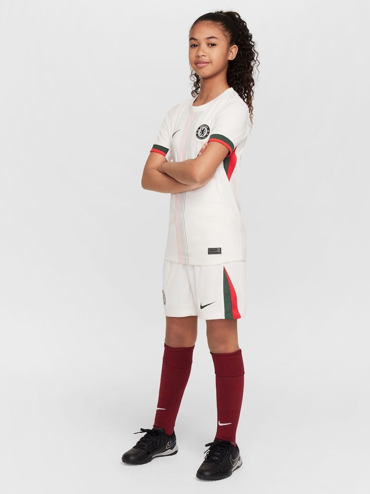 Nike White Chelsea FC Away Stadium Football Shorts - Image 8 of 8