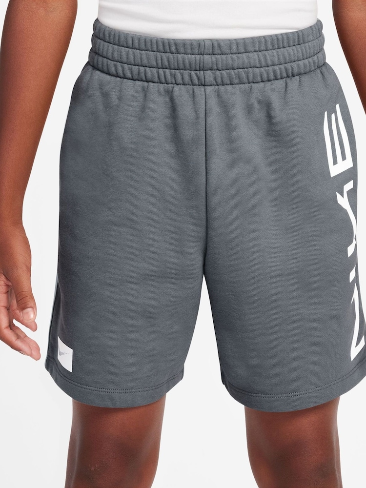 Nike Smoke Grey Multi Dri-FIT Fleece Shorts - Image 1 of 4