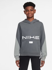 Nike Smoke Grey Dri-FIT Pullover Hoodie - Image 1 of 3