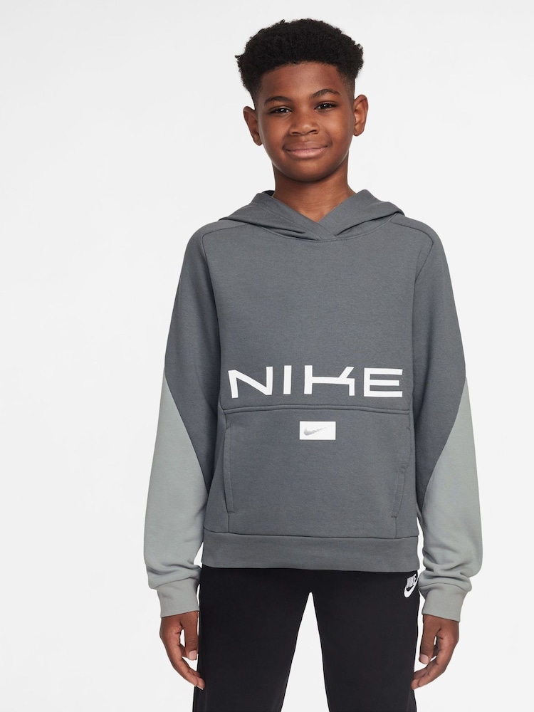 Nike Smoke Grey Dri-FIT Pullover Hoodie - Image 1 of 3 Nike Smoke Grey Dri-FIT Pullover Hoodie - Image 1 of 3