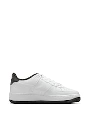 Nike White Anthracite Black Air Force 1 LV8 1 Trainers - Image 1 of 9