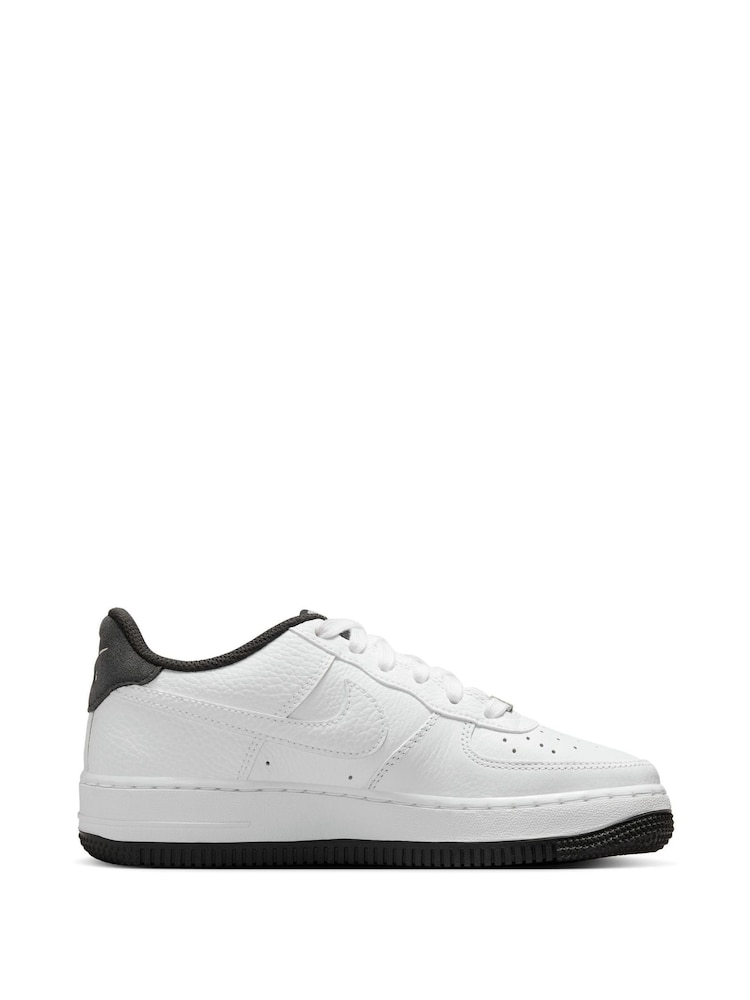 Nike White Anthracite Black Air Force 1 LV8 1 Trainers - Image 1 of 9