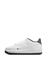 Nike White Anthracite Black Air Force 1 LV8 1 Trainers - Image 2 of 9