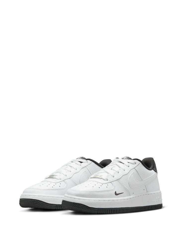 Nike White Anthracite Black Air Force 1 LV8 1 Trainers - Image 3 of 9