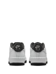 Nike White Anthracite Black Air Force 1 LV8 1 Trainers - Image 5 of 9