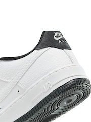 Nike White Anthracite Black Air Force 1 LV8 1 Trainers - Image 9 of 9