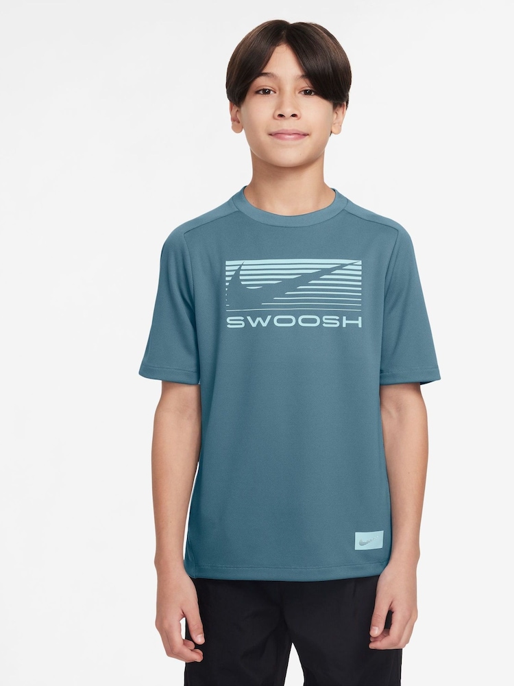 Nike Smokey Blue Multi Dri-FIT Short Sleeve T-Shirt - Image 1 of 3
