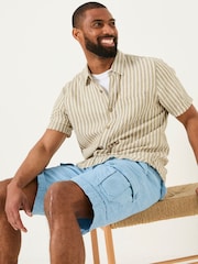 FatFace Breakyard Blue Cargo Shorts - Image 6 of 9