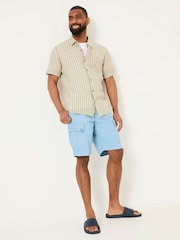 FatFace Breakyard Blue Cargo Shorts - Image 7 of 9