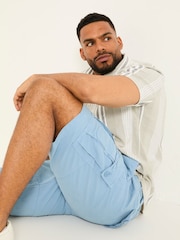 FatFace Breakyard Blue Cargo Shorts - Image 9 of 9