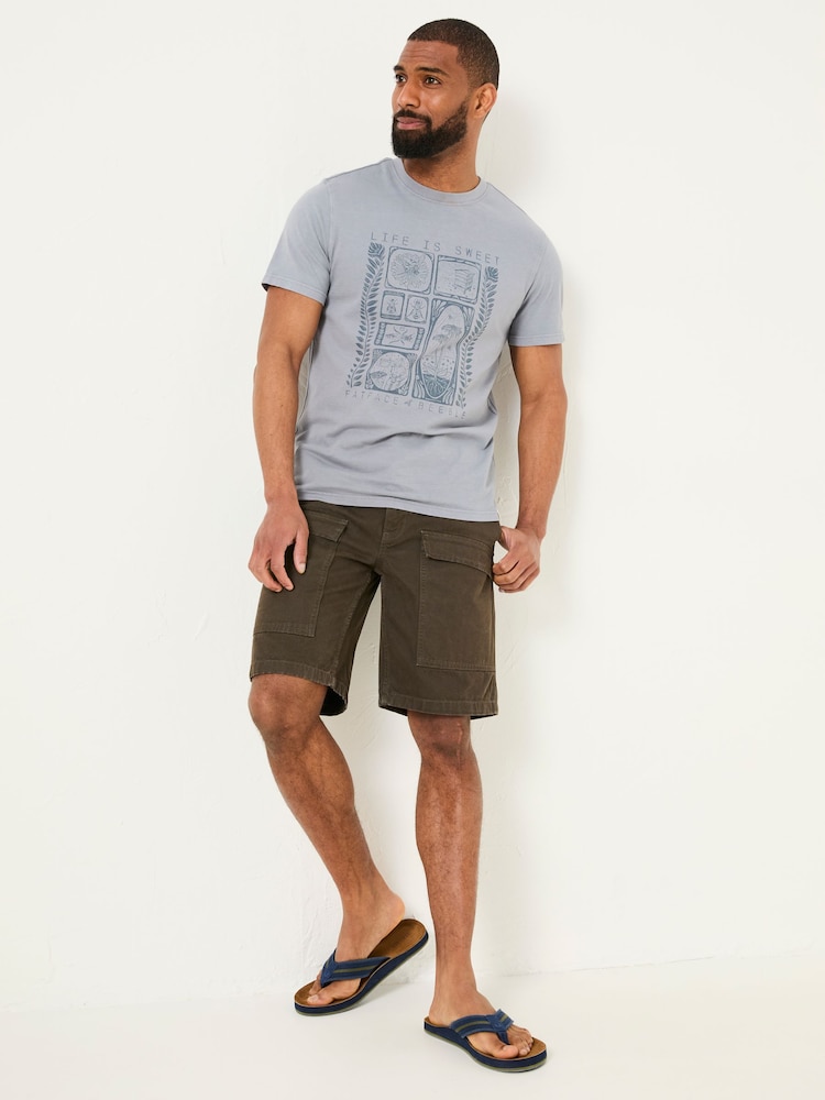 FatFace Dark Brown Beeble Utility Shorts - Image 1 of 5 FatFace Dark Brown Beeble Utility Shorts - Image 1 of 5