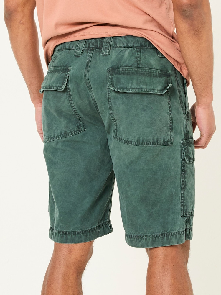 FatFace Rye Dark Teal Garment Dye Utility Shorts - Image 2 of 5