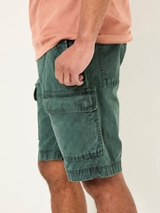 FatFace Rye Dark Teal Garment Dye Utility Shorts - Image 3 of 5