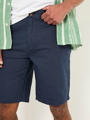 FatFace Mawes Navy Cotton Linen Chino Shorts - Image 5 of 7