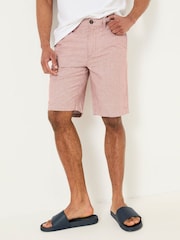 FatFace Mawes Pink Cotton Linen Chino Shorts - Image 1 of 6
