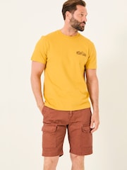 FatFace Rye Burnt Orange Garment Dye Utility Shorts - Image 1 of 6