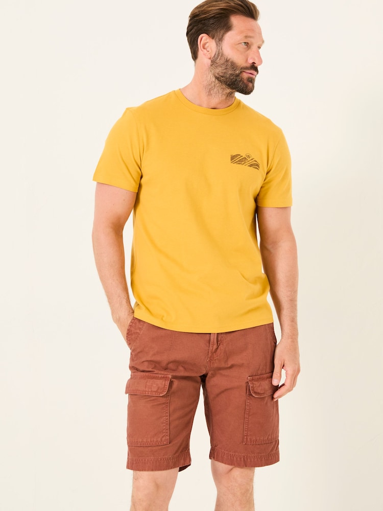 FatFace Rye Burnt Orange Garment Dye Utility Shorts - Image 1 of 6