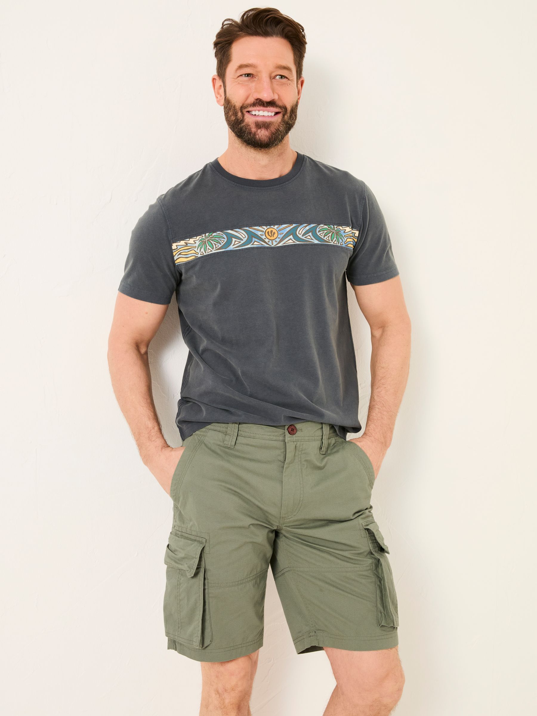 Fatface Bude Green Cargo Shorts