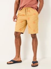 FatFace Seaton Yellow Pull On Shorts - Image 1 of 6