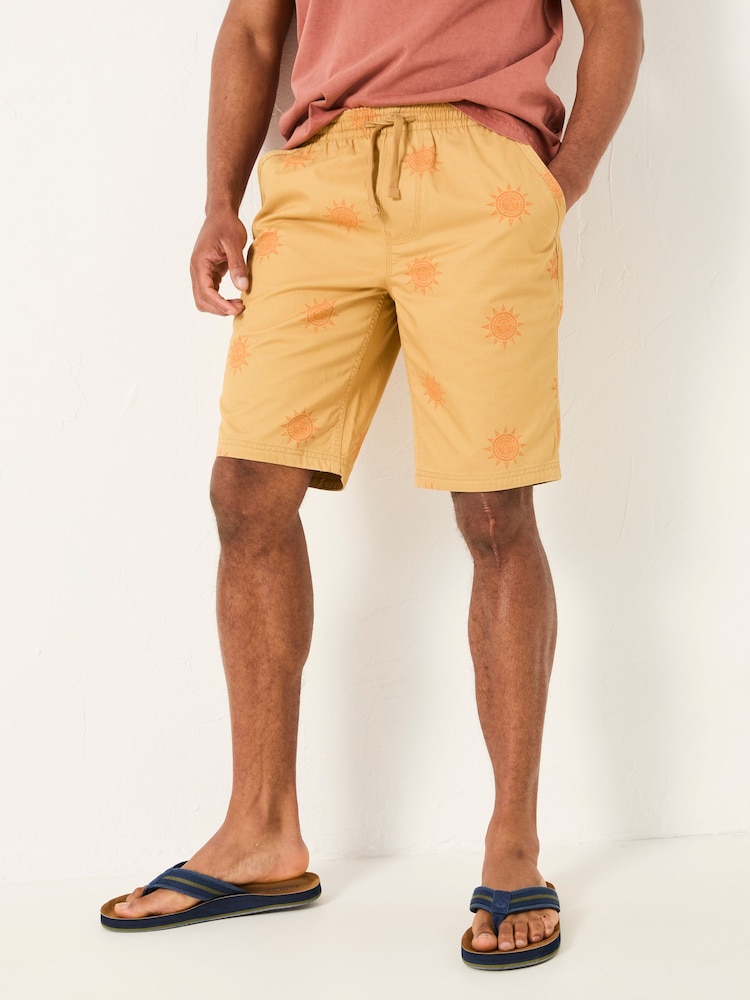 FatFace Seaton Yellow Pull On Shorts - Image 1 of 6