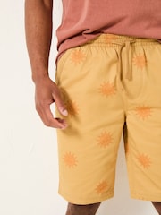 FatFace Seaton Yellow Pull On Shorts - Image 4 of 6