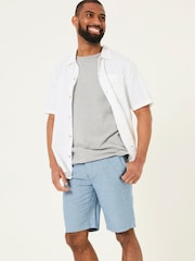 FatFace Mawes Blue Cotton Linen Chino Shorts - Image 4 of 7
