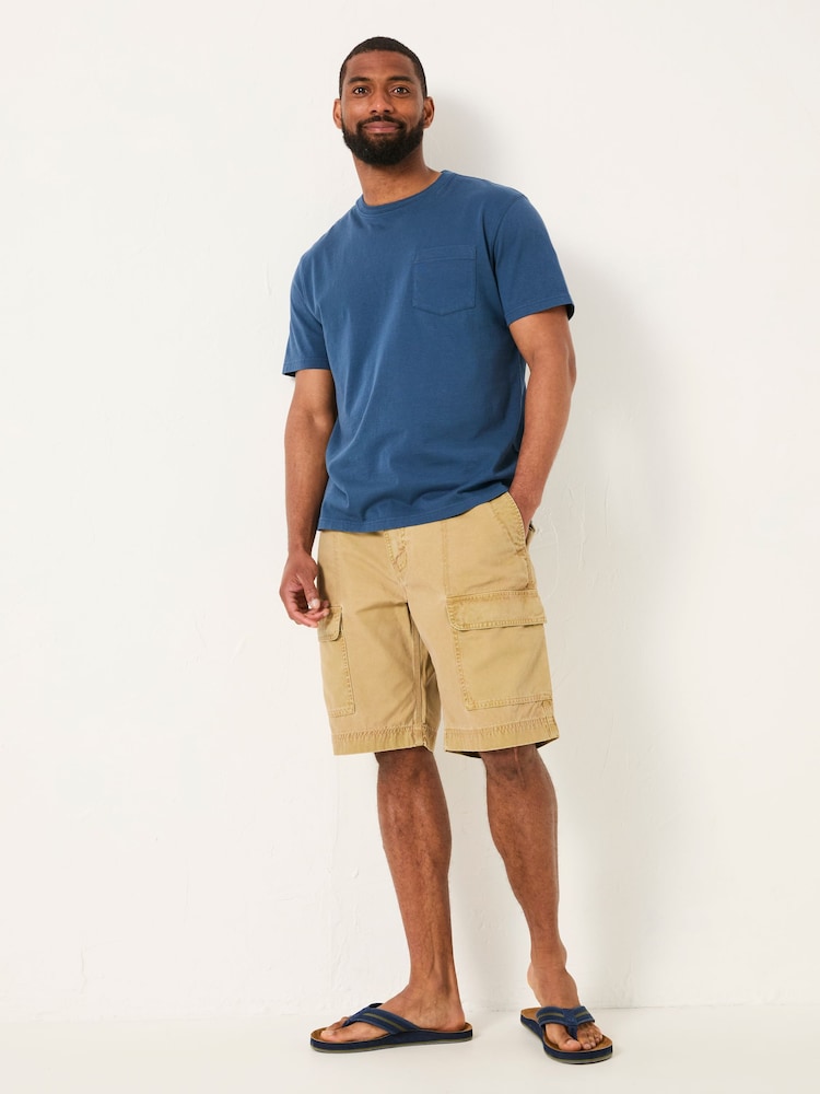 Песочный - FatFace Garment Dye Utility Shorts - Изображение 1 из 7