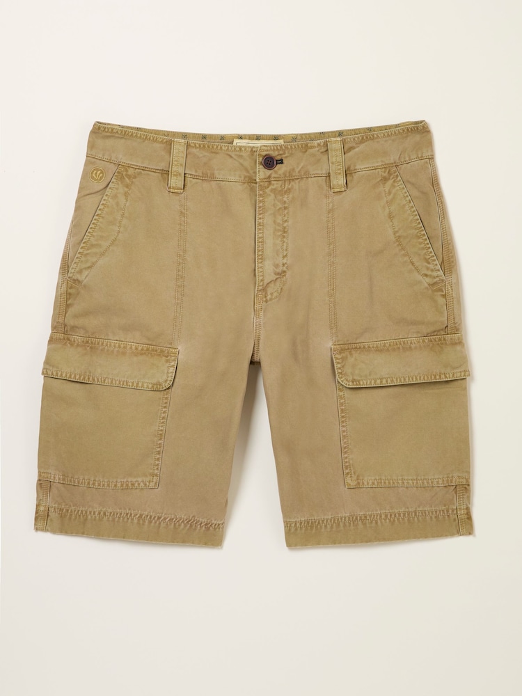 Песочный - FatFace Garment Dye Utility Shorts - Изображение 7 из 7