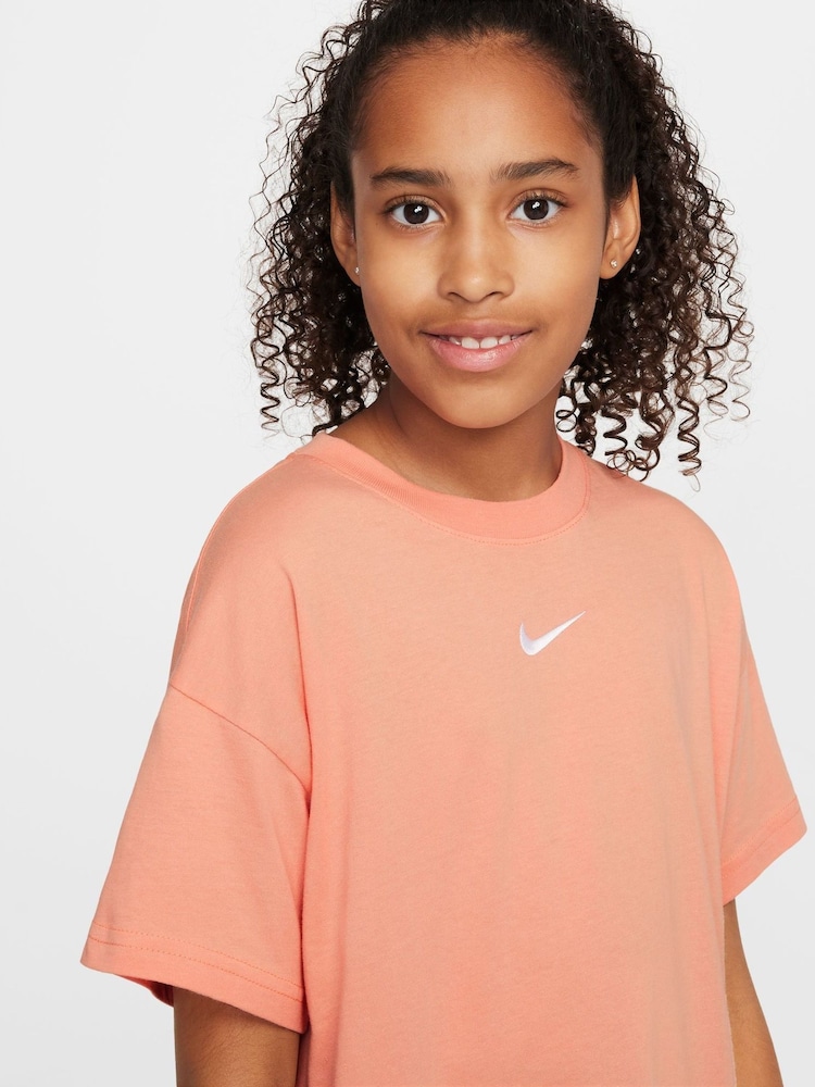 Nike Apricot Orange Sportswear 100% Cotton T-Shirt - Image 3 of 3