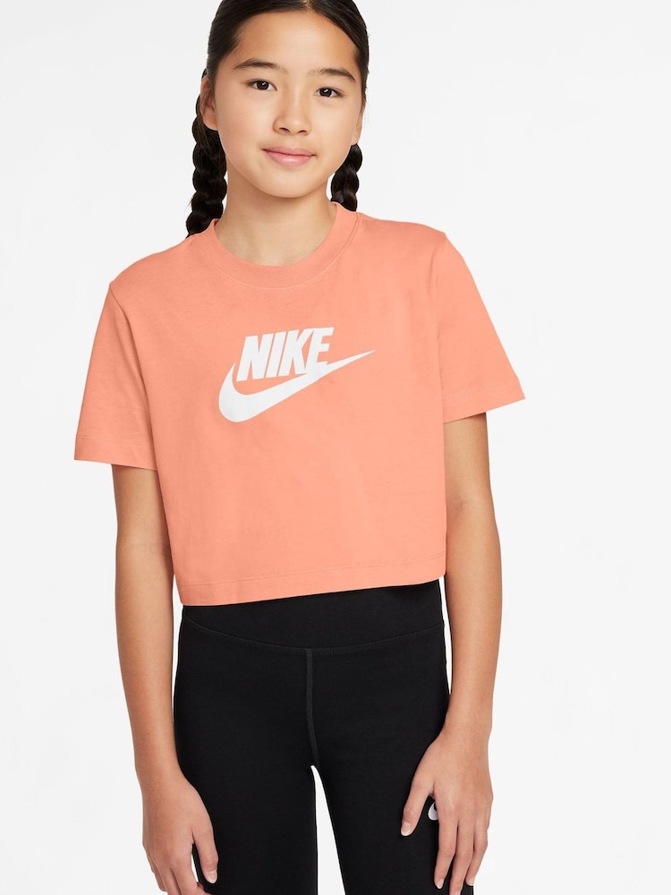 Naranja albaricoque - Nike Cropped 100% Cotton T-Shirt - Imagen 1 de 3