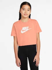 Naranja albaricoque - Nike Cropped 100% Cotton T-Shirt - Imagen 2 de 3