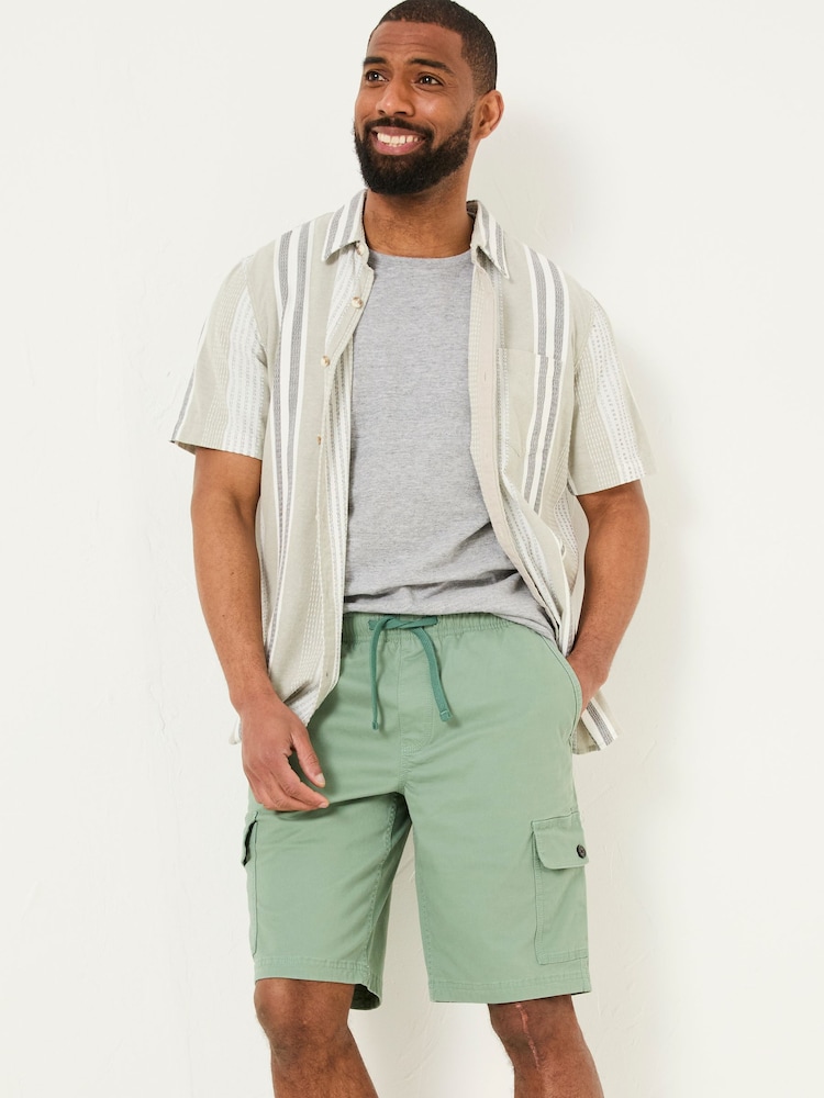 FatFace Tenby Green Pull On Cargo Shorts - Image 1 of 5 FatFace Tenby Green Pull On Cargo Shorts - Image 1 of 5
