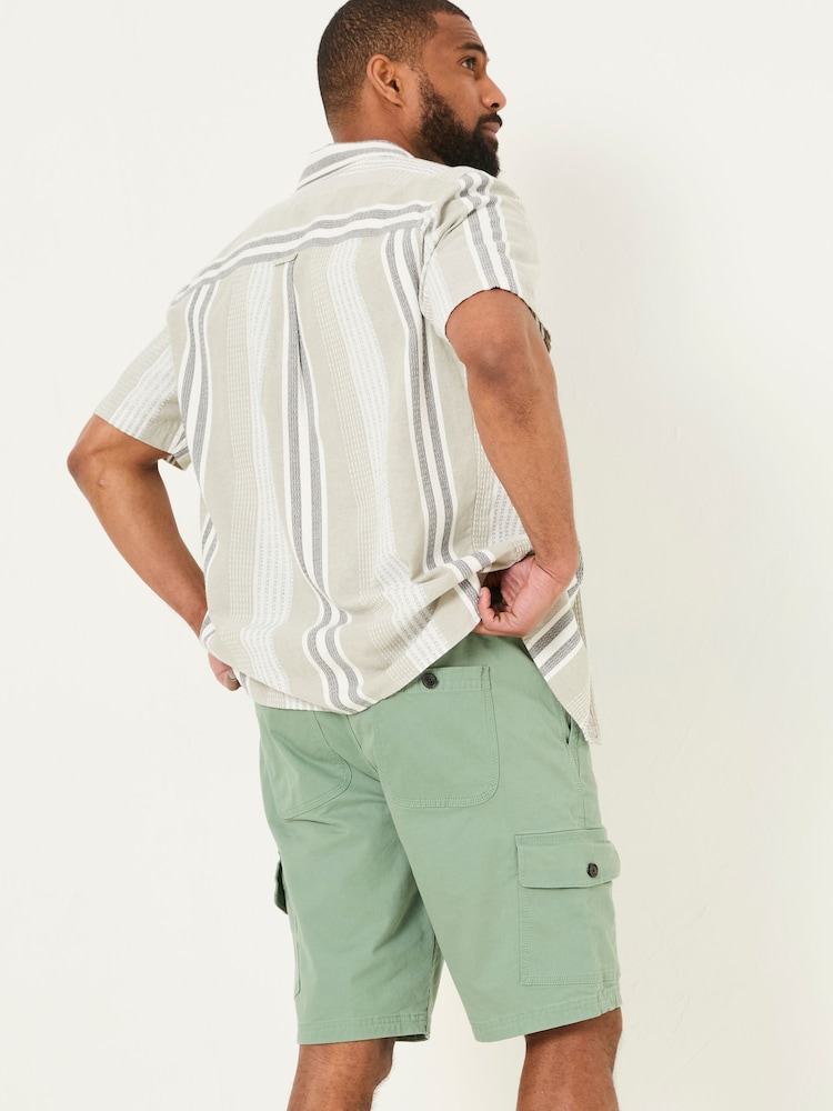 FatFace Tenby Green Pull On Cargo Shorts - Image 2 of 5 FatFace Tenby Green Pull On Cargo Shorts - Image 2 of 5